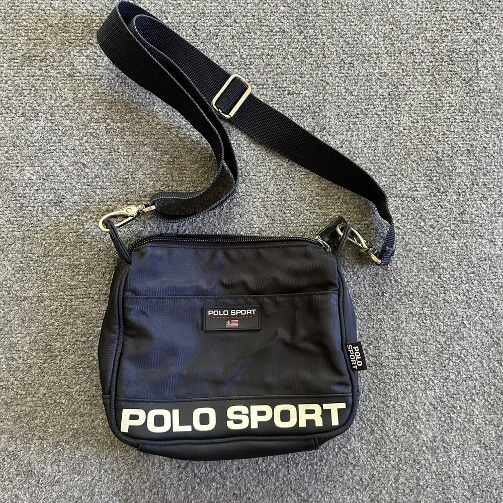 Polo Sport Ralph Lauren Crossbody Bag Small Navy USA Flag Shoulder Vintage